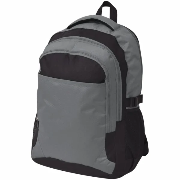 Coupon 💯 Vidaxl Vidaxl Sac À Dos D’école 40 L Noir Et Gris 🔔 Retour gratuit en magasin. 1