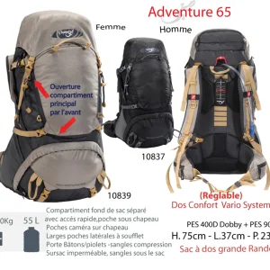 Budget 🧨 Randonnée Freetime Adventure 65l-sac À Dos Plus De 50 L – Sac De Moyenne Randonnée-freetime ✔️ grossiste en ligne 7