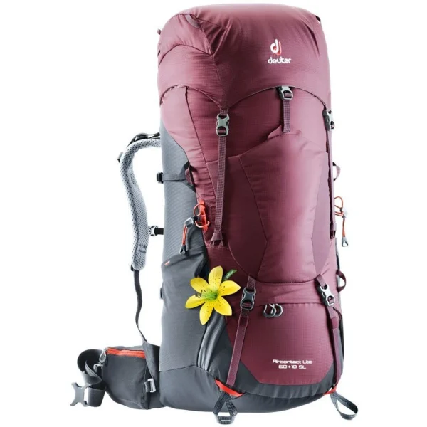 Bon marché 🤩 Deuter Sac À Dos Deuter Aircontact Lite 60+10 Sl Maron Graphite ❤️ boutique en ligne france 1