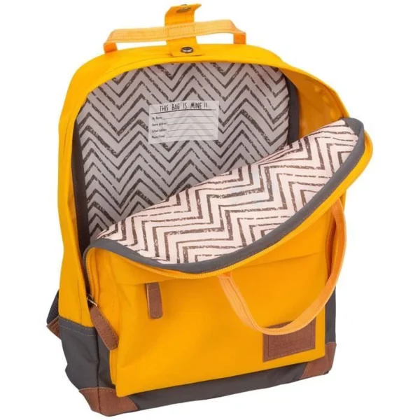 bas prix Grosses soldes 💯 Aucune Sac A Dos De Randonnee Petit Sac A Dos en Polyester 300t – Doublure 100% Polyester – Dimensions 24 X 10 X 33 Cm – Jaune ⭐ 1