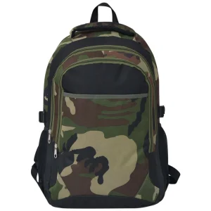 Top 10 ✔️ Vidaxl Vidaxl Sac À Dos D’école 40 L Noir Et Camouflage 🎉 Livraison gratuite 14